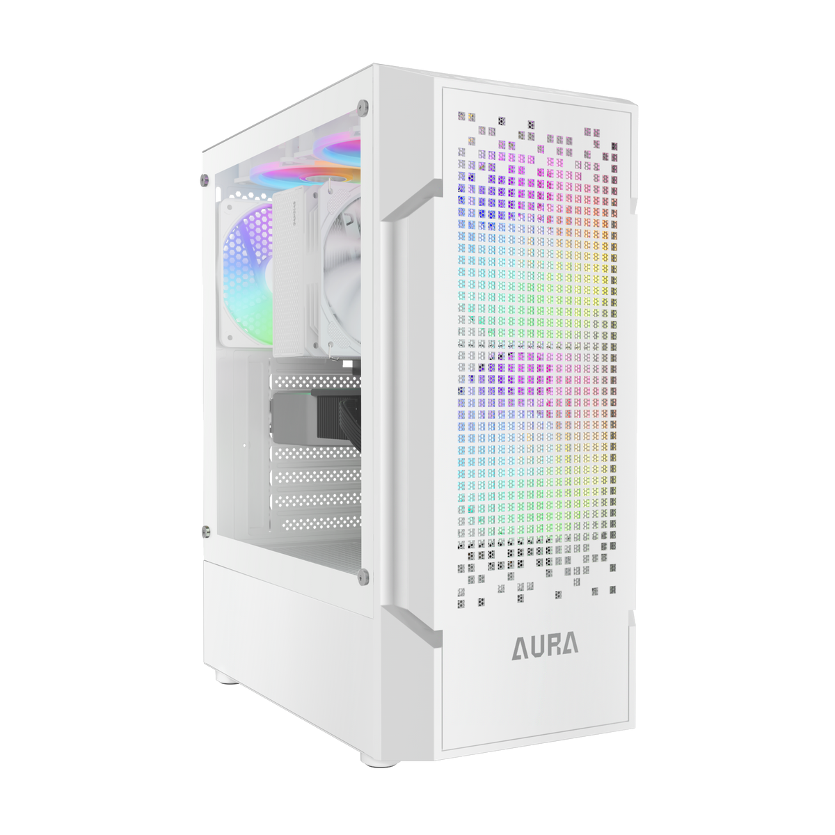 GAMDIAS AURA GC7 ARGB Mid Tower Gaming Case - White