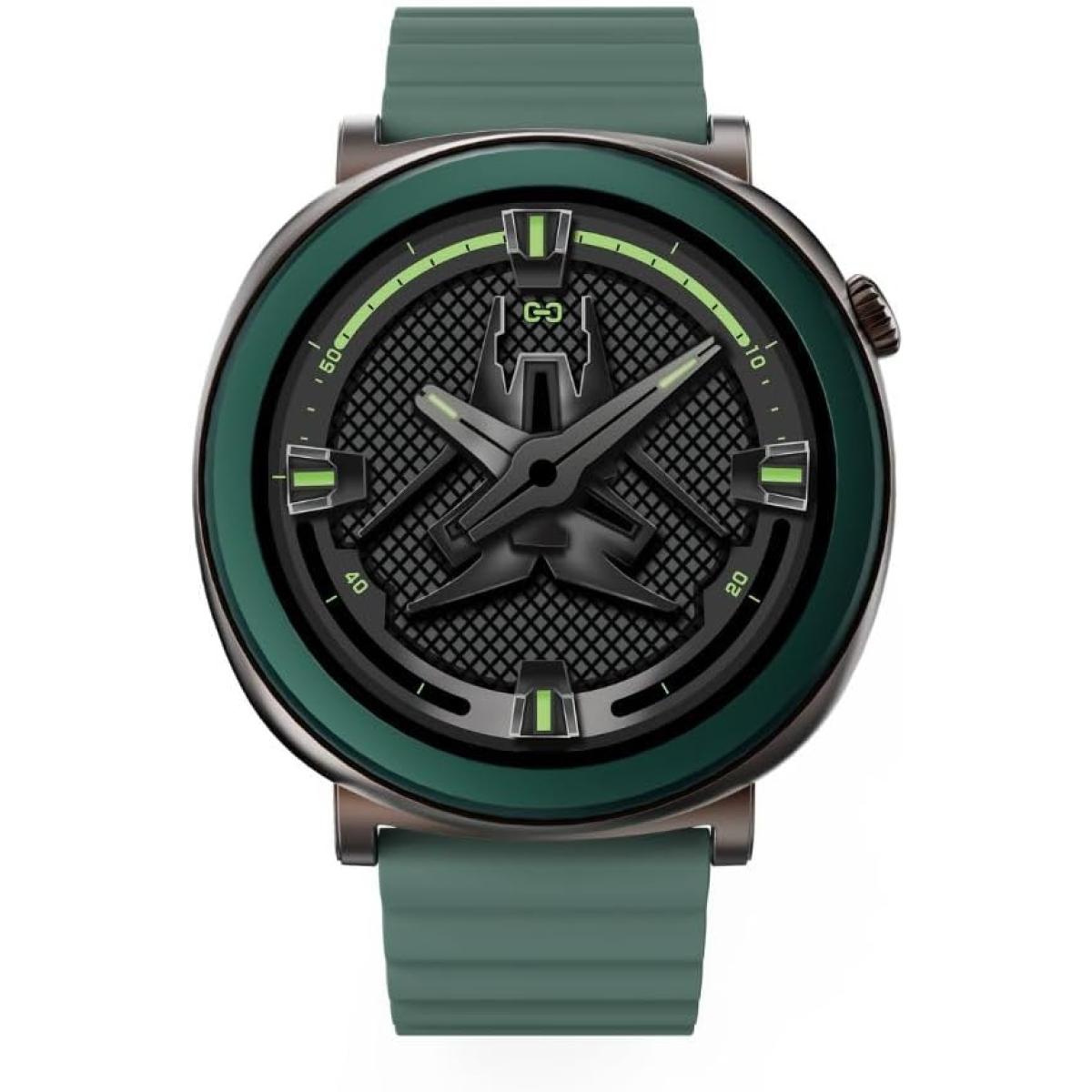 HiFuture AURORA Smartwatch with 1.43" AMOLED Display, Bluetooth Calling, Sleep & Health Fitness Tracking, Upto 10 Days Battery Life, IP68 Waterproof - Dark Green