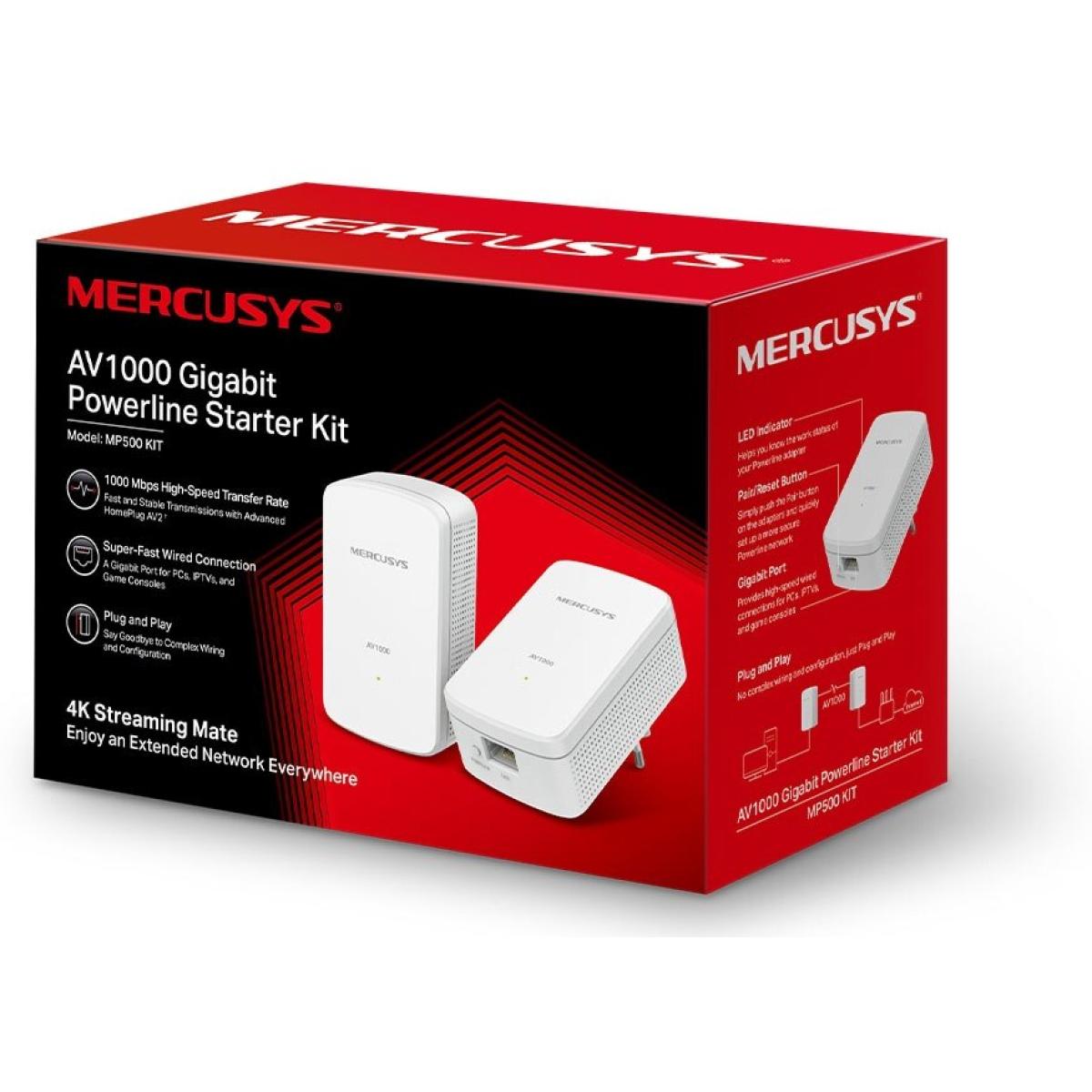 Mercusys Mp500 Kit Av1000 Gigabit Powerline Mercusys Mp500 Kit Av1000 Gigabit Powerline