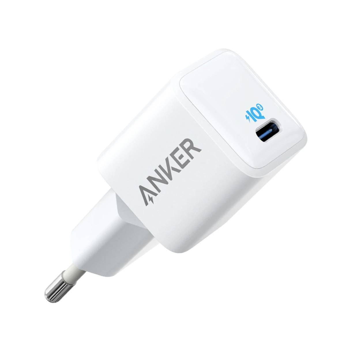 Anker Nano 20W PIQ 3.0 Charger PowerPort III USB-C Power Supply for iPhone & Samsung - White