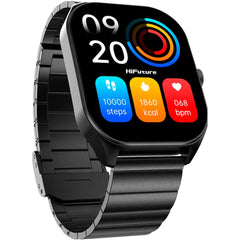 Hifuture Apex Smart Watch, Stainless Steel, Wireless Calling, 2.04 Inch Amoled Display, Ip68 Water Resistant, 7 Days Battery Life Black - CompuMe