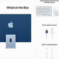 Apple Imac 24 Inch (2021) M1 Chip 8 Core Cpu & 7 Core Gpu – 256gb Ssd – 8 Gb Ram Lcd Retina 4.5k Blue
