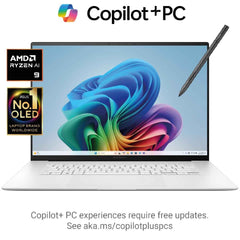 ASUS Zenbook S 16 16" 3K (2880 x 1800) OLED Touch 120Hz 1B Colors, AMD Ryzen AI 300 Series Ryzen™ AI 9 HX 370, AMD Radeon 890M, 32GB LPDDR5X, 2TB M.2 PCIe NVMe Gen4, Windows 11 Home - Scandinavian White | UM5606WA-RJ263W |