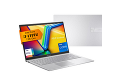 Laptop ASUS Vivobook 15 (X1504VA) |Intel® Core™ i7-1355U Processor, 8GB DDR4, 512GB SSD | 13th Generation - Cool Silver