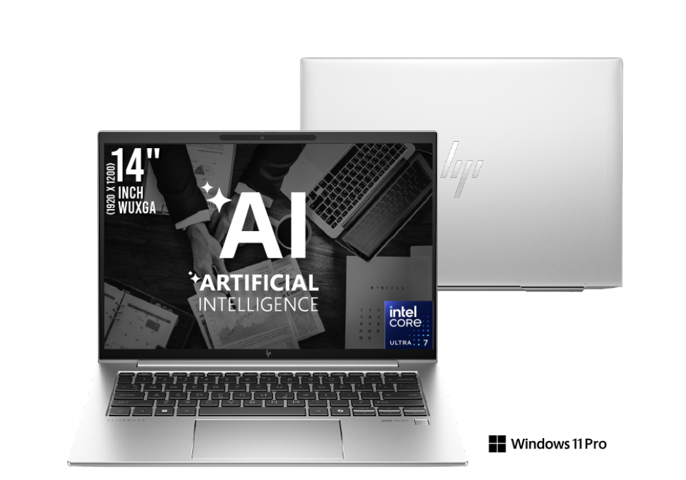 Laptop HP EliteBook 840 G11 NEW AI-Enhanced Light & Powerful For Secure Enterprise Business Intel Core™ Ultra 7 155U, 16GB DDR5, 14" IPS FHD+ Display Windows 11 Pro - Silver