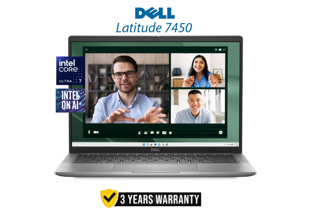 Dell Latitude 7450 (2024) Intel Core Ultra 7 155U Processor 12 Cores Business Laptop 14.0" FHD+ Aluminum Chassis & Intel® AI-Performance - Grey