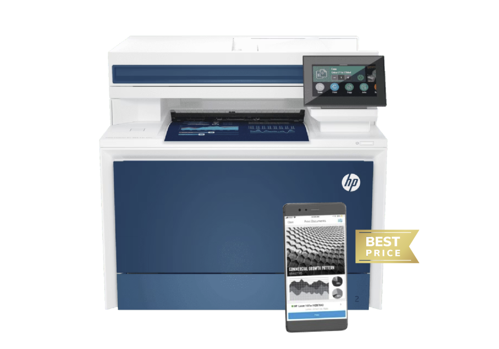 HP Color LaserJet Pro MFP 4303DW Print speed up to 35/33 ppm black & color USB, Ethernet, Wi-Fi Duplex Printing Color A4 Wireless & Duplex 4-In-One (Print, Copy, Scan) Printer - Black