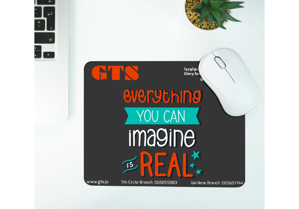 CompuMe Mouse Pad Mat with Non-Slip Size 21cm x 26cm Rubber Base for Computer Laptop
