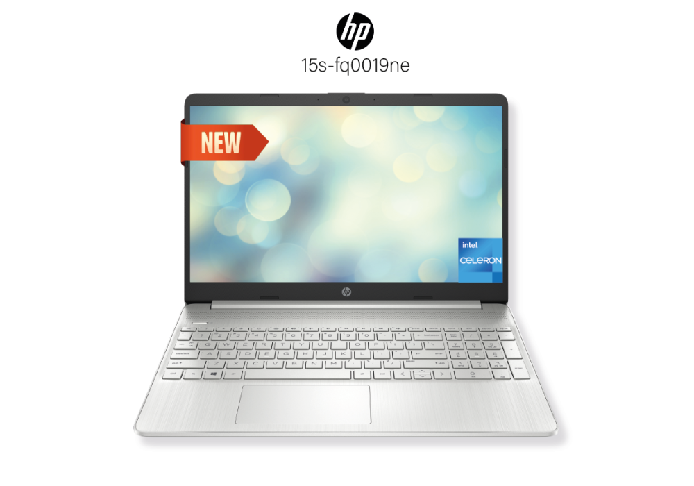 HP Laptop 15s-fq0019ne Intel Celeron N4120 8GB DDR4 256 GB SSD 15.6" HD (1366 x 768), micro-edge - Silver
