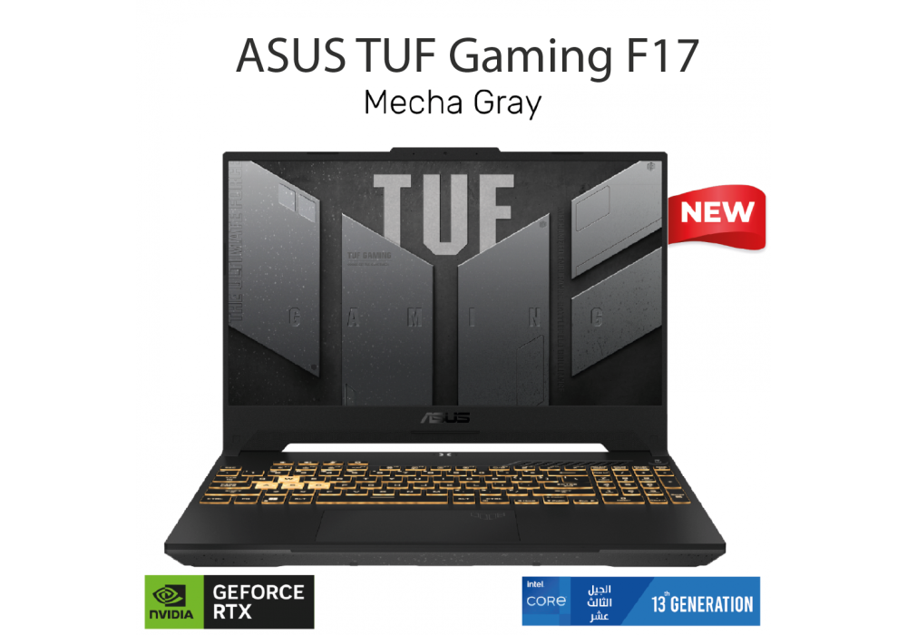 Laptop ASUS TUF Gaming F17 Intel Core™ i7-13620H 10-Cores Processor, NVIDIA® GeForce RTX™ 4060 8GB, 32GB DDR5, 17.3" FHD IPS-level 144Hz - Mecha Gray