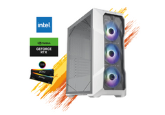 CompuMe 30+ Gaming Desktop | Intel CORE I9 14900KF 24 Core, 360mm AIO Water Cooling, GeForce RTX 5060 8GB GDDR7, 32GB Fury Beast DDR5, NV3 1TB M.2 SSD PCIe 4.0, Wi-Fi