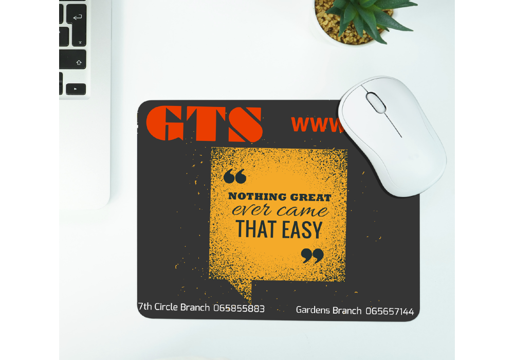 CompuMe Mouse Pad Mat with Non-Slip Size 21cm x 26cm Rubber Base for Computer Laptop