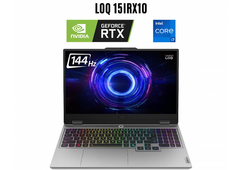 Lenovo LOQ 15IRX10 Gaming Laptop - Intel Core i7-13645HX, NVIDIA GeForce RTX 5060 8GB GDDR7, 16GB DDR5, 512GB SSD, 15.6" FHD IPS 144Hz G‑SYNC Display, Luna Grey - 2 Year Warranty