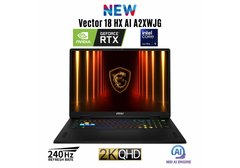 New Laptop MSI Vector 18 HX A2XWJG Intel® Core™ Ultra 9 275HX 24 Core NVIDIA RTX 5090 24GB GDDR7, 64 GB DDR5, 2TB SSD, 18" QHD+ (2560 x 1600) 240Hz IPS, Windows 11 Home, Intel® Killer™ BE Wi-Fi 7 + Bluetooth 5.4 - Cosmos Gray