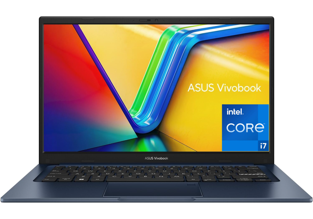 Laptop ASUS Vivobook 14, Intel Core™ i7-1355U 10-Cores Processor, 16GB DDR4 (Customized), 14" FHD IPS 250nits Display, Wi-Fi 6E, Bluetooth 5.3 - Quiet Blue