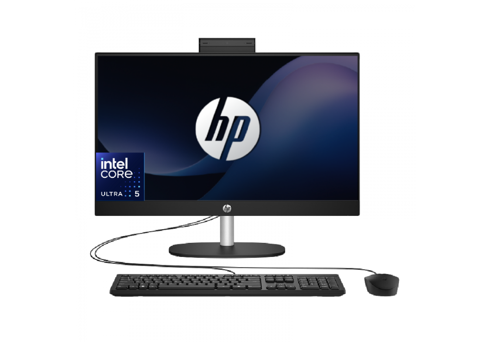 HP AIO All-in-One 24-cr1010ne PC (2023) 13Gen Intel® Core™ Ultra 5 125U 12-Cores 16GB RAM DDR5 (Upgradable), 512 GB SSD 24" IPS FHD Display - Black