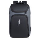 Business Backpack with USB Charger Port, Expandable, Water Resistant, Travel, Laptop, Work Computer Up to 17" - Black