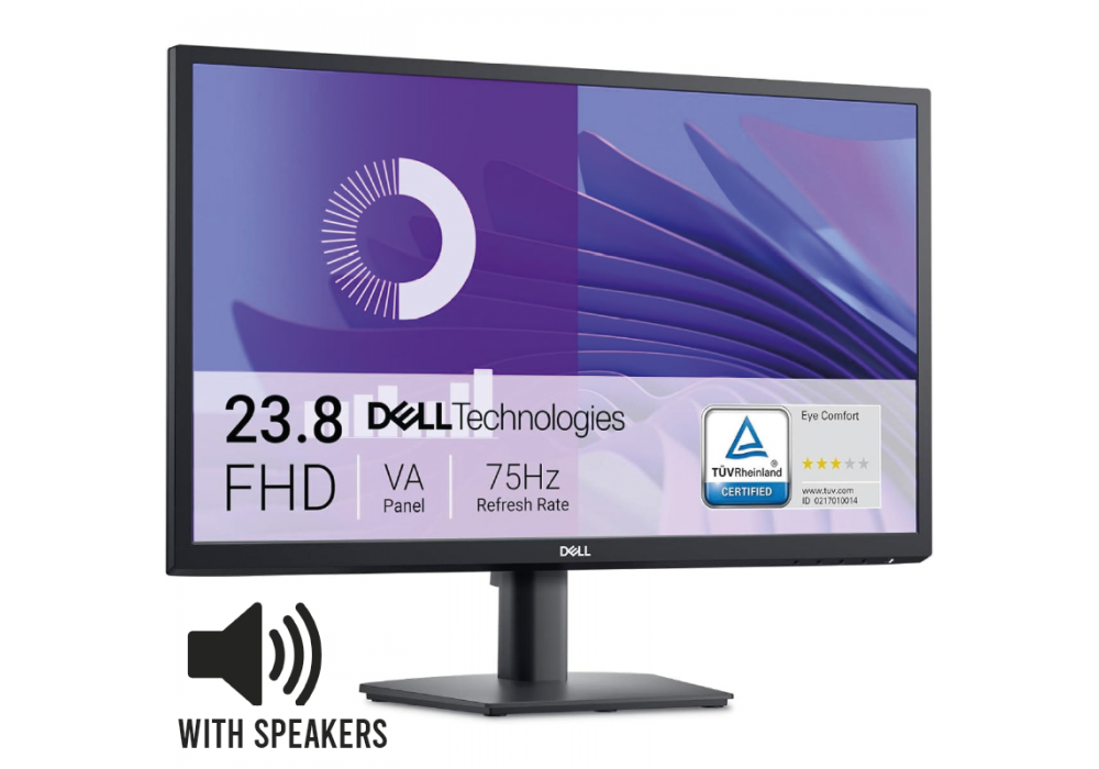 Dell E2425HS 24 inch Full HD (1920x1080) monitor, 75Hz, VA, 5ms, DisplayPort, VGA, 3 year warranty