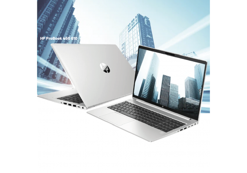Laptop HP ProBook 450 G10 Notebook Intel® Core™ i7-1355U Up to 5.0 GHz, 16 GB DDR4 Customized, 512 GB SSD, 15.6" FHD anti-glare, 250 nits, Fingerprint & Backlit KB - Silver Aluminum