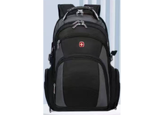 Backpack Large Capacity Expandable Backpack Multifunction USB Charging Business Bag For Laptop Up to 17.6" - Black & Blue