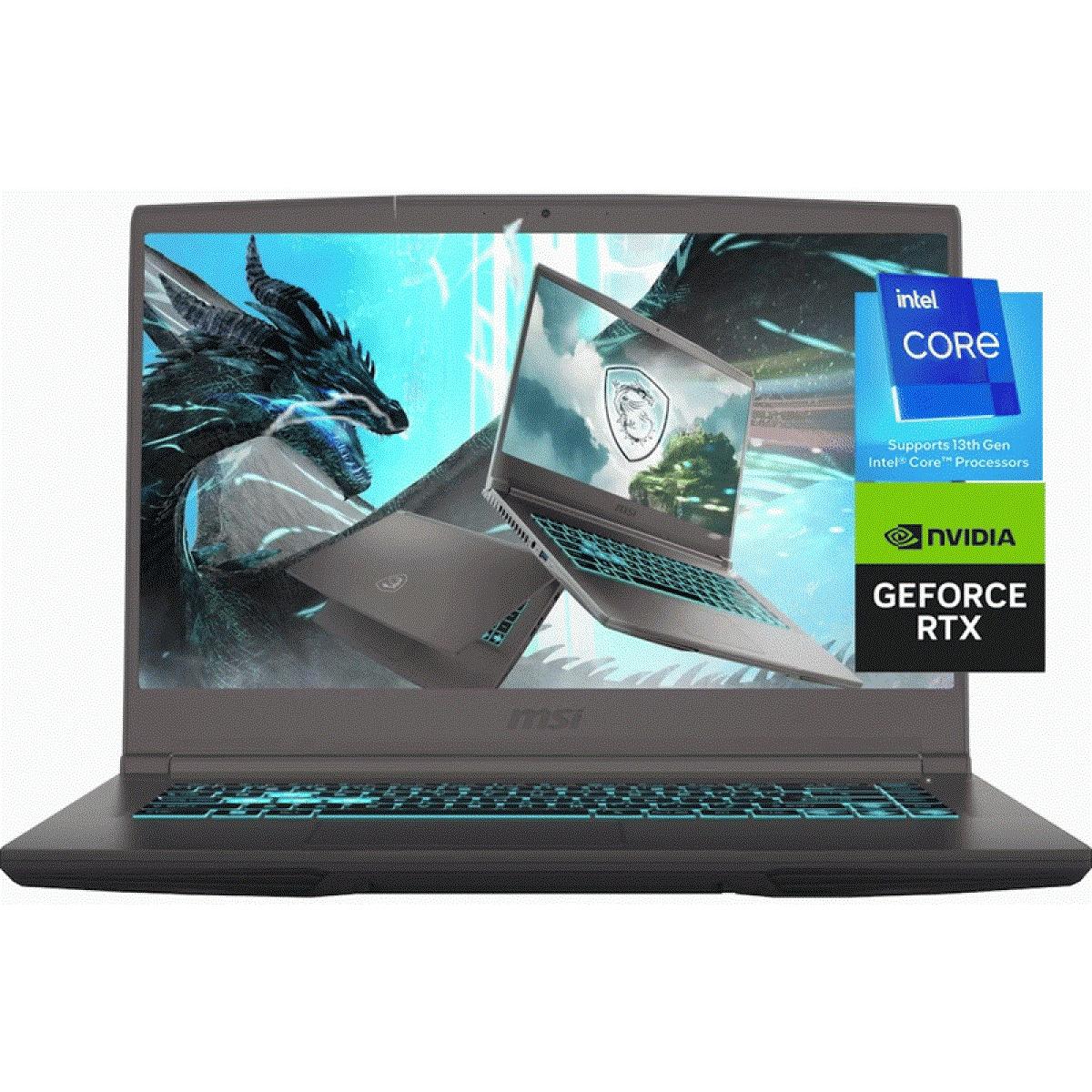 MSI GF63 Thin Gaming Laptop 15.6 FHD 144Hz IPS, 13th Gen Intel Core i7-13620H, Nvidia RTX 2050 4GB GDDR6, 16GB DDR4 RAM, M.2 512GB - CmGrey - B13UCX - - CompuMe