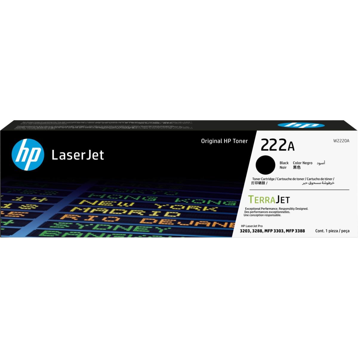 HP 222a Black Original Laserjet Toner Cartridge (W2220a) Compatible With Hp Laserjet Pro 3203, 3288, 3303, 3388 Printers HP 222a Black Original Laserjet Toner Cartridge (W2220a) Compatible With Hp Laserjet Pro 3203, 3288, 3303, 3388 Printers