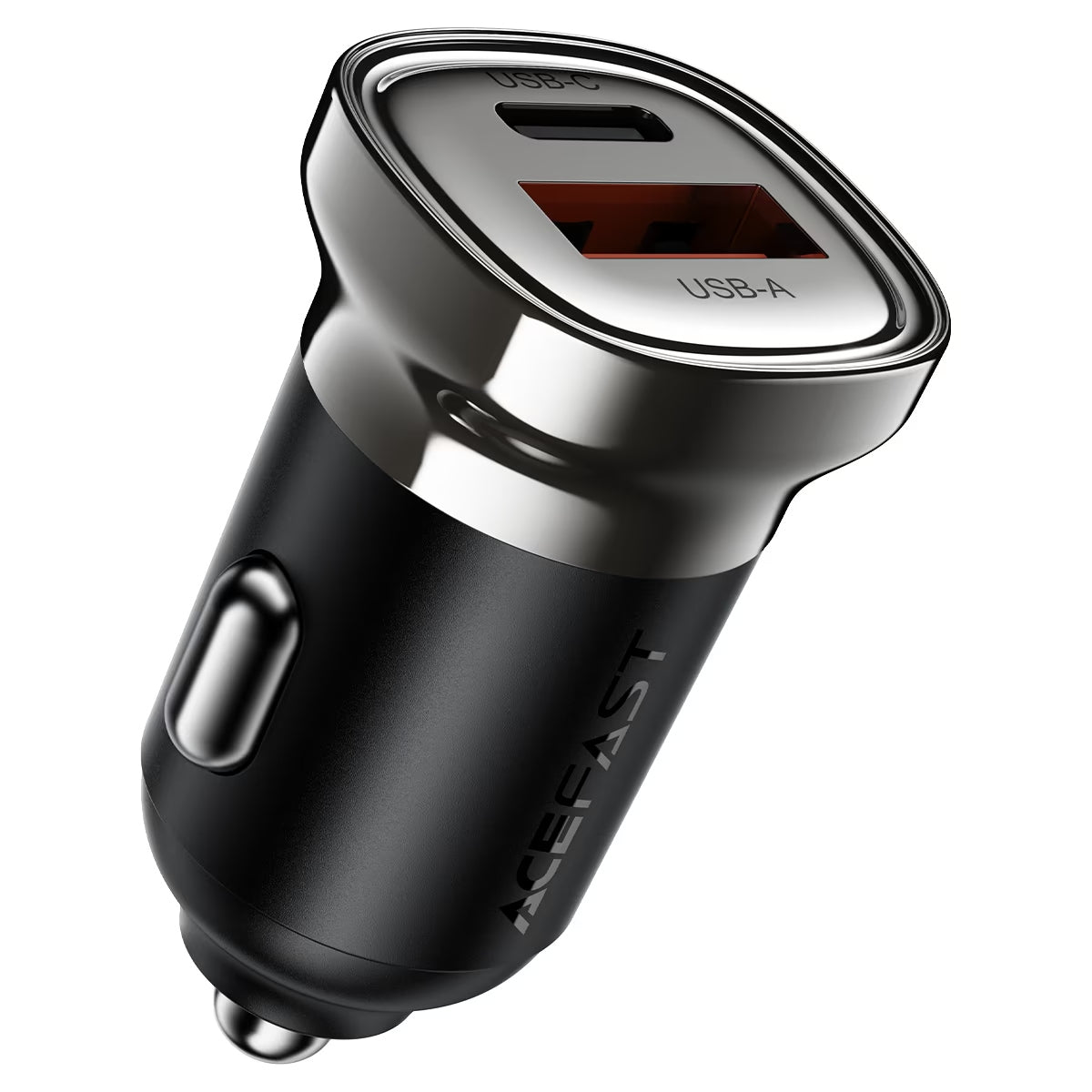 ACEFAST B19 PD30W USB-C + USB-A Car Charger - Metal Grey