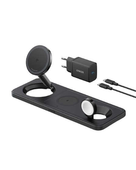 Anker MagGo Wireless Charging Station (15W, 3-in-1 Pad)