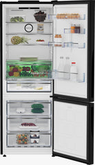 Beko Refrigerator Bottom Freezer 490 L Black Glass Inverter No Frost with Display
