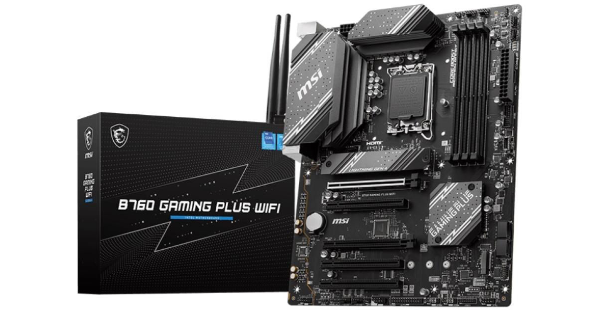 MSI B760 GAMING PLUS WIFI (WiFi 6E), Intel 13th 12th Series, LGA 1700/DDR5/PCIe 4.0/2xM.2 - ATX Gaming MotherBoard