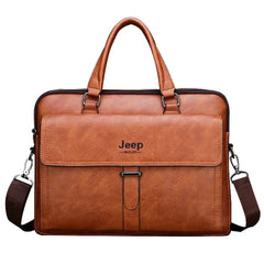Jeep Buluo High Quality Leather Laptop Bag 15.6"