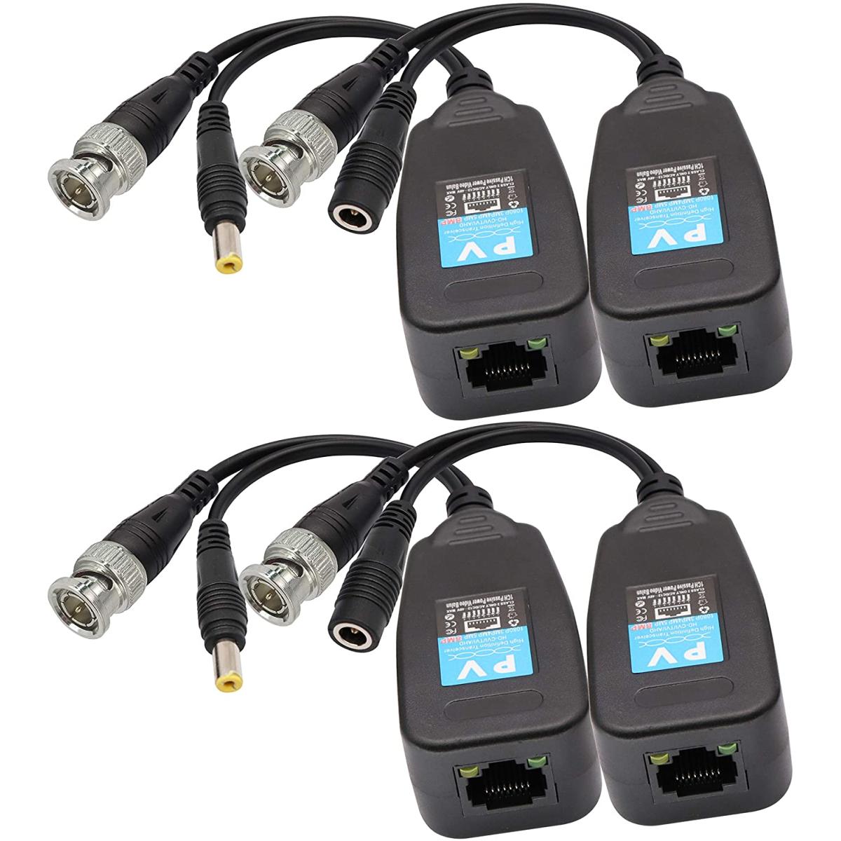 Video Balun RJ45 to BNC Transceiver Transmitter HD-CVI/TVI/AHD/CVBS