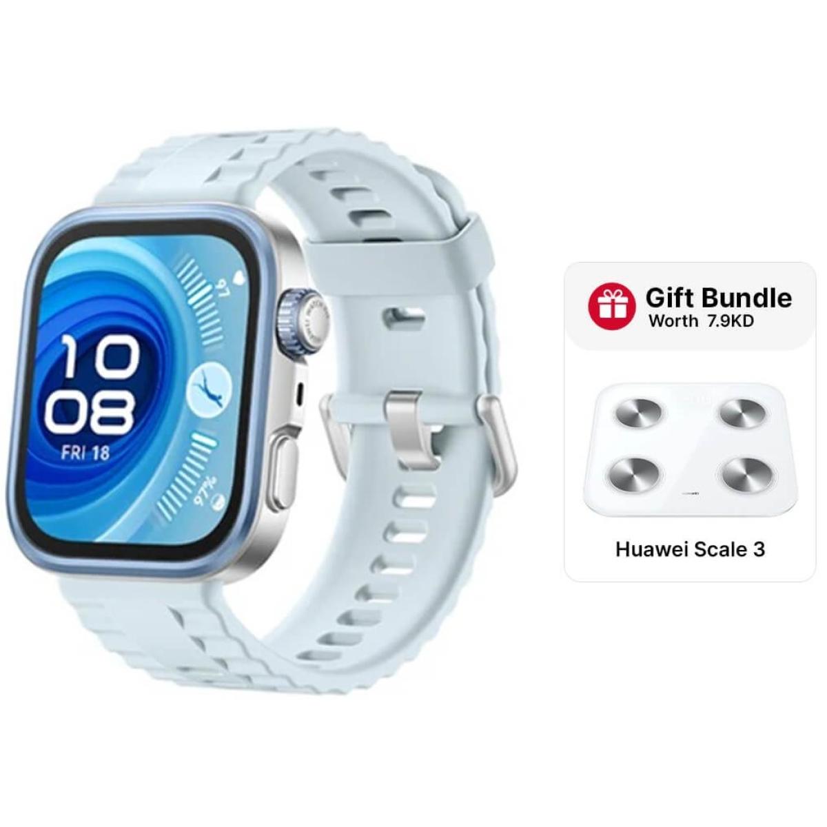 HUAWEI WATCH FIT 4 Pro Smart Watch, 1.82" Display, Sapphire Glass, GPS for Pro-Level Outdoor Sports, ECG, up to 10Day Battery Life, iOS & Android, Blue + FREE HUAWEI Scale