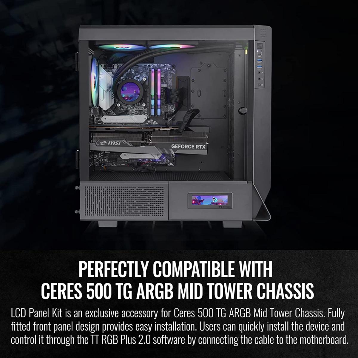Thermaltake RGB PC case for desktop computer builds and component installation