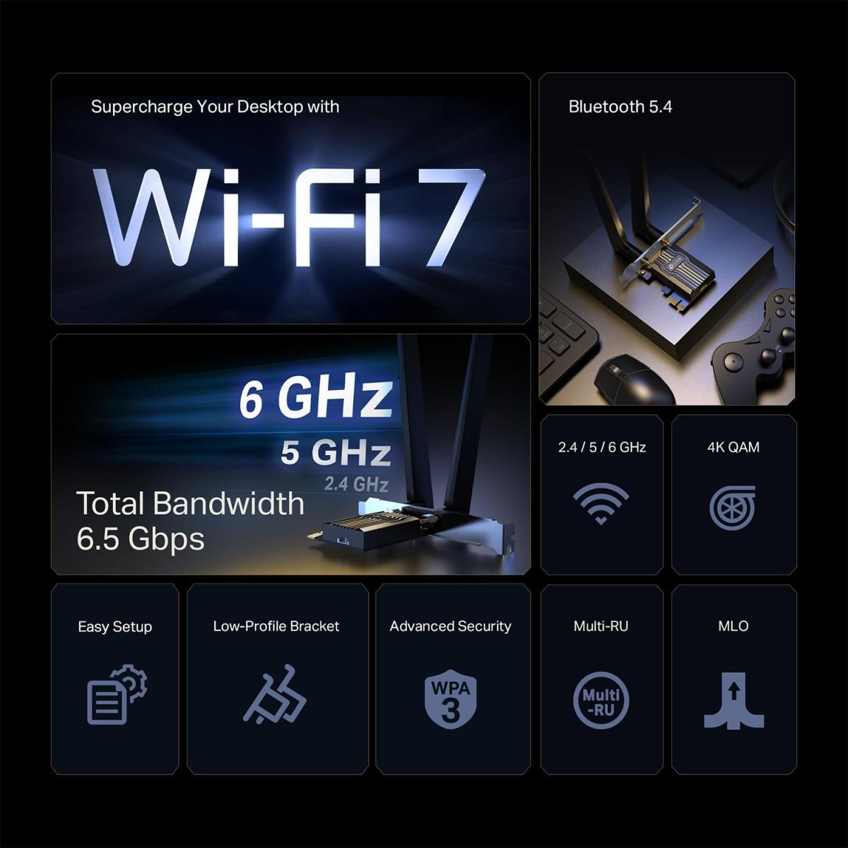 Tp Link Bluetooth Wi - Fi PCIe networking for network connectivity