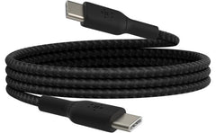 Belkin BoostCharge Braided USB-C to USB-C Cable (1M/3.3ft) for iPhone 16, iPhone 16 Pro, iPhone 16 Pro Max, Galaxy S25, S24, Note, Pixel 9 & 8, iPad Pro, Nintendo Switch 2 & More - Black