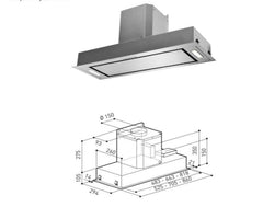 BLHDBI90SS Bloomatic Built-in Hood 90 Cm – Stainless Steel