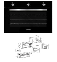 DR Bloomatic Built-in Oven 90 Cm – Black