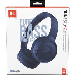 JBL Tune 510BT Bluetooth 5.0 On-Ear Headphones with JBL Pure Bass Sound & Hands-Free Calls 40-Hour Battery Life - Blue