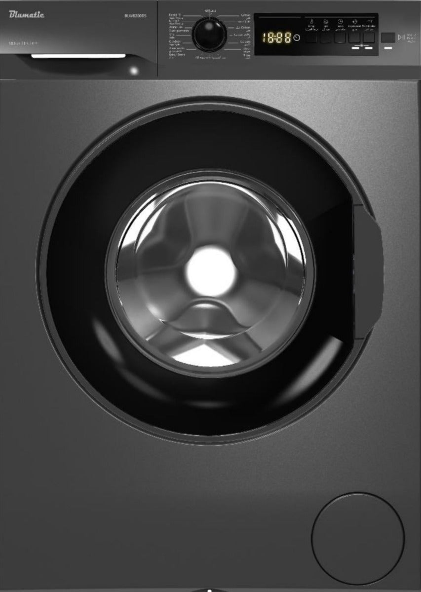 BLW8200DS A+++ Bluematic 8 Kg Silver Washing Machine, 120 Cycles, 15 Programs