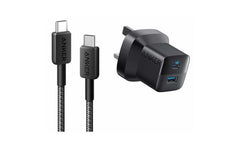 Anker 323, 33w Wall Charger + Usb C To C Cable 90cm, Usb Type A & Usb Type C Interface, Aiveshield Safety System, Portable, Universal Compatibility, Black
