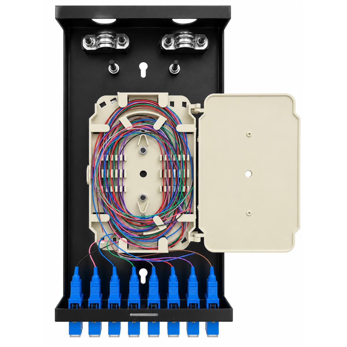8 Port SC Single Mode Loaded Optical Fiber Box