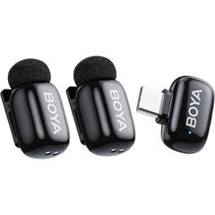 Boya Mini 23 Wireless Lavalier Microphone For Android/iphone 15/16,usb C Plug & Play, 328ft 6h Battery, 3 Level Ai Noise Reduion,ai Voice Changer For Youtube/tiktok/recording (2tx+1rx,no Charging Case)