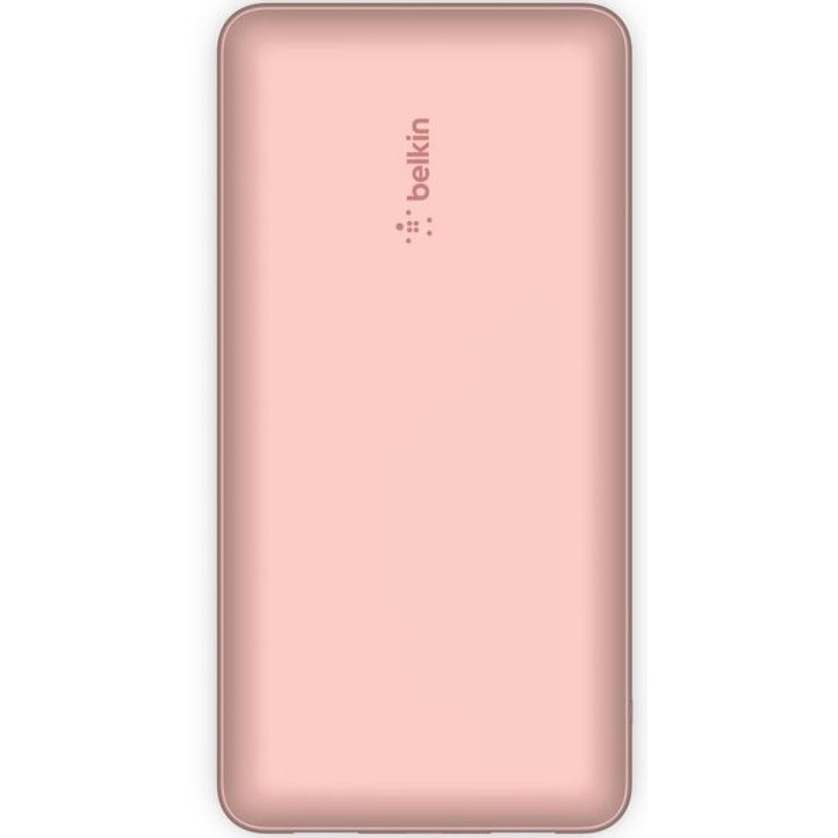 Belkin BoostCharge, USB C Power Bank 20000mAh w/ 2xUSB-A Ports, 15W, iPhone 17, Air, Pro, Samsung Galaxy S25, iPad, Nintendo Switch 2, Google Pixel 10, etc. - Pink