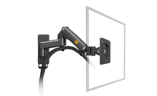 NB North Bayou F150 17"-35" Gas Spring Full Motion Wall Monitor Mount Single Arm 3-12KG