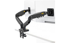 Nb North Bayou F160 17" 27" Adjustable Dual Monitor Mount Gas Spring Desk Arm 2 9kg