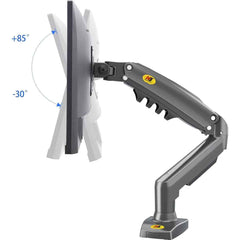 North Bayou NB North Bayou F80 17" to 30" Adjustable Single Mount Gas Spring Desk Arm Monitor