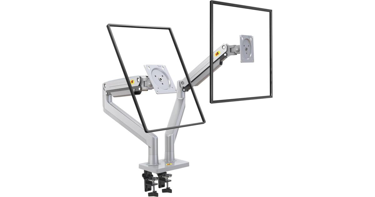 NB North Bayou G32 22" to 32" Adjustable Dual Monitor Stand Gas-Spring Desk Mount (2-15kgs)