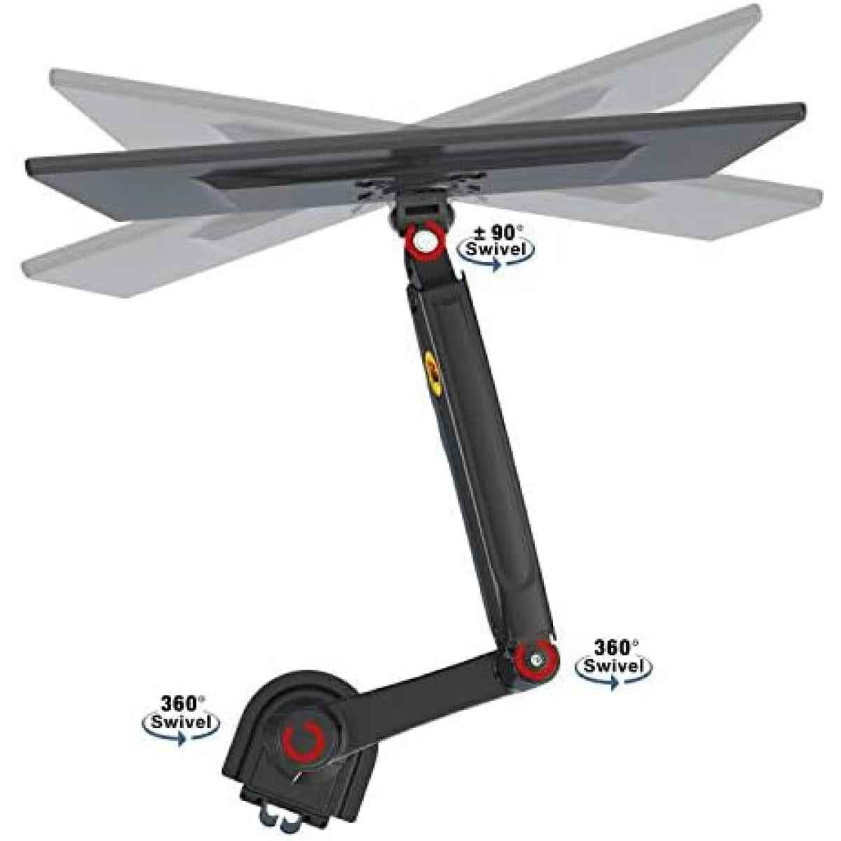 NB North Bayou H100 17" to 30" Adjustable Universal Monitor Arm Gas-Spring Desk Mount
