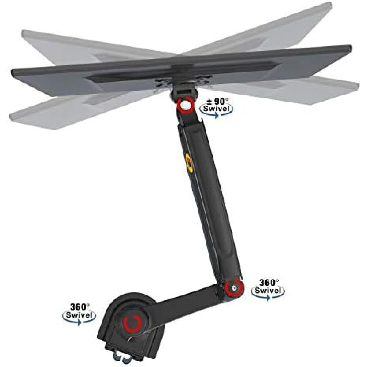 NB North Bayou H100 17" to 30" Adjustable Universal Monitor Arm Gas-Spring Desk Mount